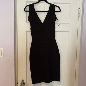 HERVE LEGER black bandage evening dress